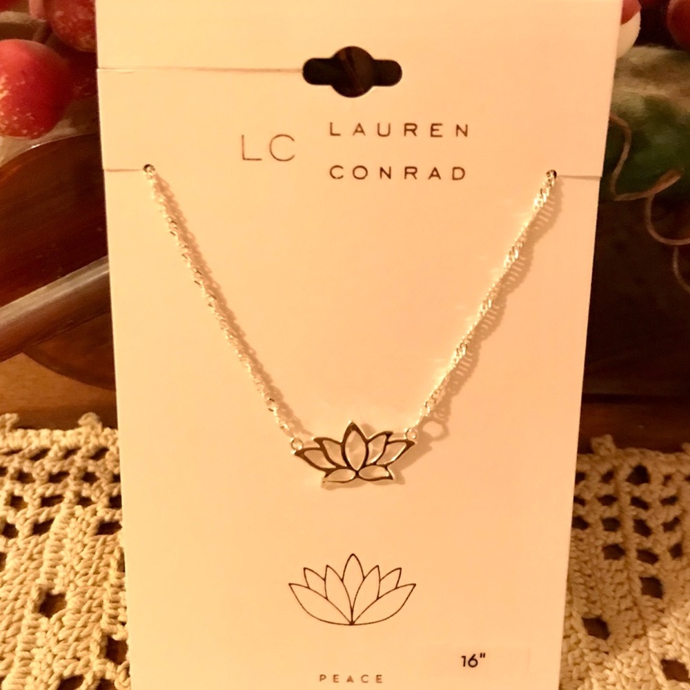 Lotus flower necklace.  Never worn!